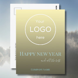 Lägg till ditt hälsningskort för logotyp gott nytt vykort
