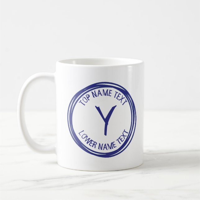 Lägg till ditt initialnamn eller text Handritat X  Kaffemugg (Vänster)