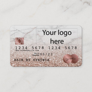 Lägg till ditt Kredit-kort för Logotyp som är form Visitkort