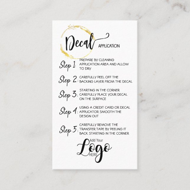 LÄGG TILL DITT LOGOTYP-DOCK-CARDS-INLEDNINGAR VISITKORT (Framsida)