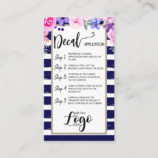 LÄGG TILL DITT LOGOTYP-DOCK-CARDS-INLEDNINGAR VISITKORT (Framsida)