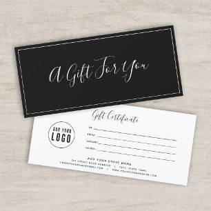 Lägg till ditt Logotyp Editable Färg Gift-certifik