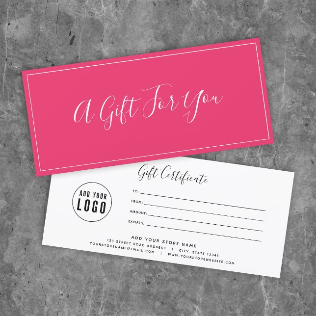 Lägg till ditt Logotyp Editable Färg Gift-certifik (Skapare uppladdad)