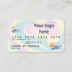 lägg till ditt logotyp Holograph Modern Kredit Car Visitkort