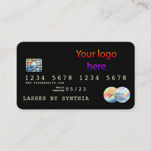 Lägg till ditt Logotyp Holograph Modern Kredit Car Visitkort