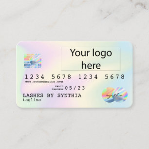 lägg till ditt logotyp Holograph Modern Kredit Car Visitkort