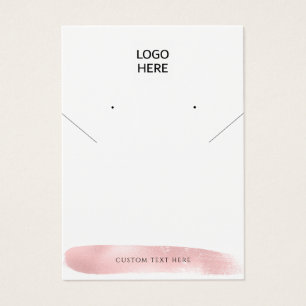 Lägg till ditt logotyp Modern Necklace-visning Visitkort