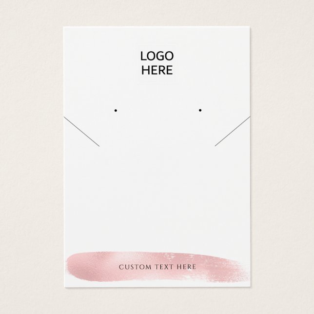 Lägg till ditt logotyp Modern Necklace-visning Visitkort (Framsidan)