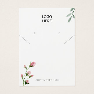 Lägg till ditt logotyp Modern Necklace-visning Visitkort