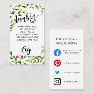 LÄGG TILL DITT LOGOTYP-tumör CARE vinylbotaniskt Visitkort