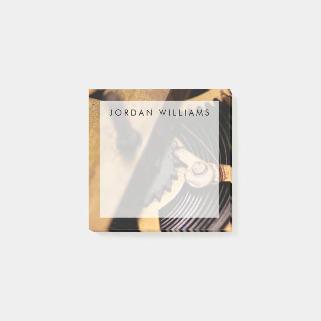 Lägg till ditt namn| Abstrakt av bevakningsmekanis Post-it Block (Framsida)