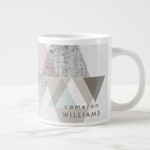 Lägg till ditt namn Amu II Geometrisk modern Jumbo Mugg