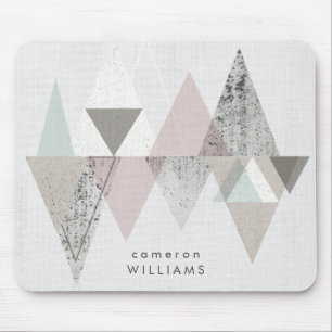 Lägg till ditt namn Amu II Geometrisk modern Musmatta
