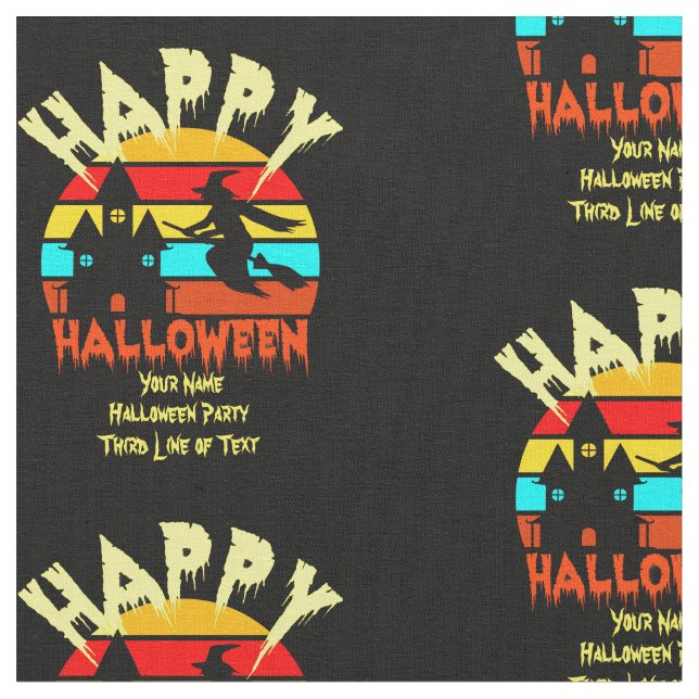 Lägg till ditt namn Ändra ALLA Text Halloween-solu Tyg (Närbild)