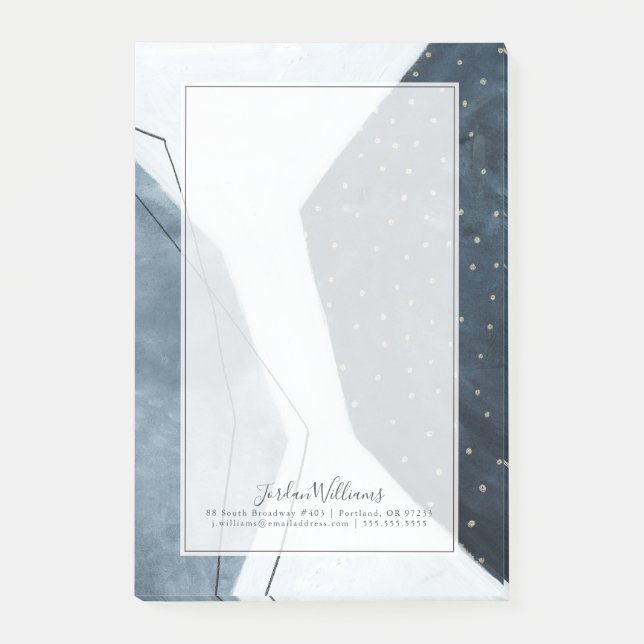 Lägg till ditt namn | Angränsande abstraktion Post-it Block (Framsida)