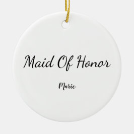 Lägg till ditt namn anpassningsbar bridesmaid C Julgransprydnad Keramik