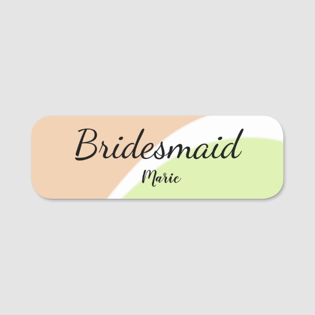 Lägg till ditt namn anpassningsbar bridesmaid C Namnbricka (Framsida)