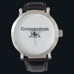 Lägg till ditt namn anpassningsbar groomsman armbandsur<br><div class="desc">utformning</div>