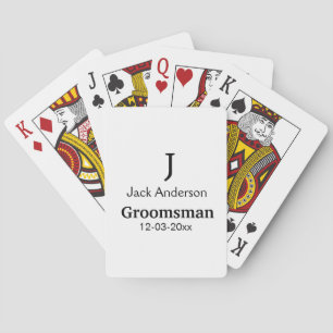 Lägg till ditt namn anpassningsbar groomsman casinokort