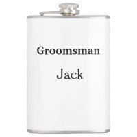Lägg till ditt namn anpassningsbar groomsman Flas