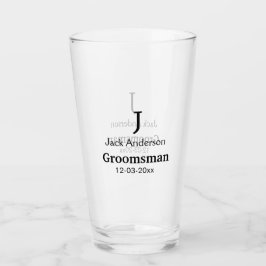 Lägg till ditt namn anpassningsbar groomsman glaskopp