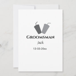 Lägg till ditt namn anpassningsbar groomsman inbjudningar