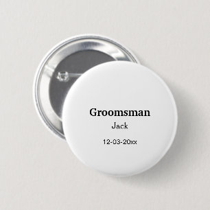 Lägg till ditt namn anpassningsbar groomsman  knapp