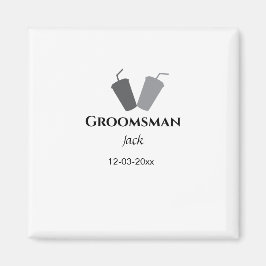 Lägg till ditt namn anpassningsbar groomsman magnet