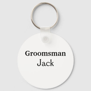 Lägg till ditt namn anpassningsbar groomsman nyckelring