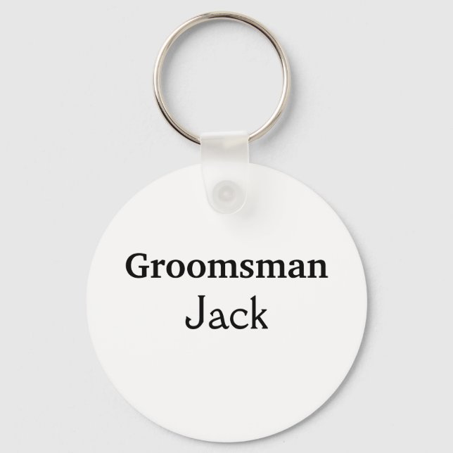 Lägg till ditt namn anpassningsbar groomsman nyckelring (Framsida)