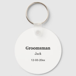 Lägg till ditt namn anpassningsbar groomsman nyckelring