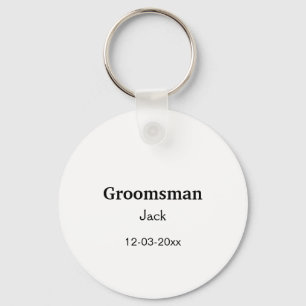 Lägg till ditt namn anpassningsbar groomsman nyckelring
