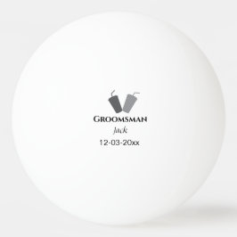 Lägg till ditt namn anpassningsbar groomsman pingisboll