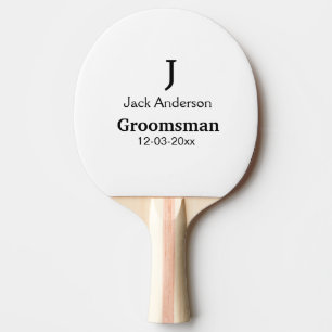 Lägg till ditt namn anpassningsbar groomsman pingisracket