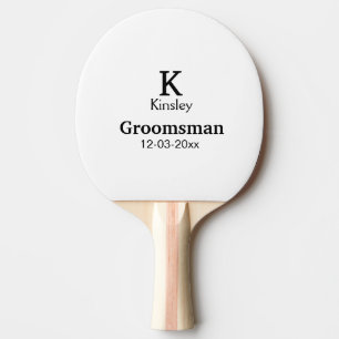 Lägg till ditt namn anpassningsbar groomsman pingisracket