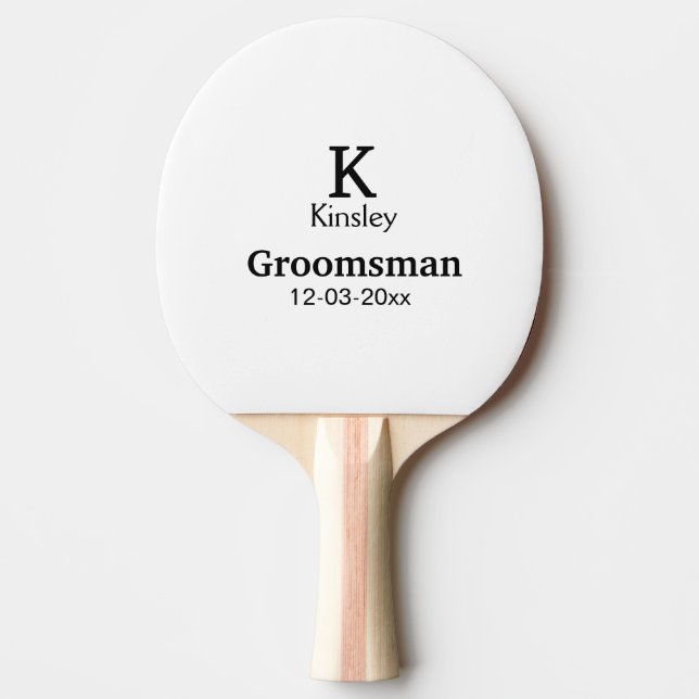 Lägg till ditt namn anpassningsbar groomsman pingisracket (Framsidan)