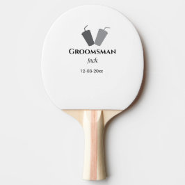 Lägg till ditt namn anpassningsbar groomsman pingisracket