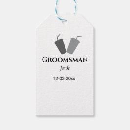 Lägg till ditt namn anpassningsbar groomsman presentetikett