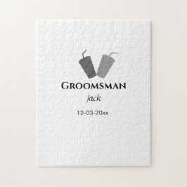 Lägg till ditt namn anpassningsbar groomsman pussel