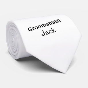 Lägg till ditt namn anpassningsbar groomsman slips