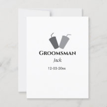 Lägg till ditt namn anpassningsbar groomsman