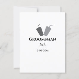 Lägg till ditt namn anpassningsbar groomsman vykort