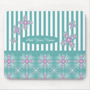 Lägg till ditt namn, Artdeco Flowers i Retro Stil Musmatta