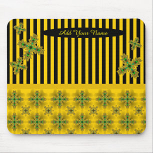 Lägg till ditt namn, Artdeco Flowers i Retro Stil Musmatta
