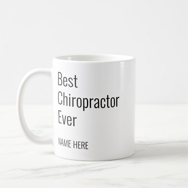 Lägg till ditt namn Best Chiropractor någonsin Typ Kaffemugg (Vänster)