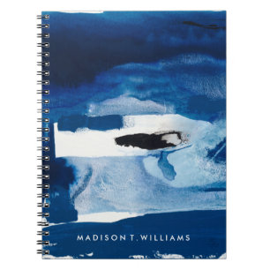 Lägg till ditt namn  Blå Amore II Anteckningsbok