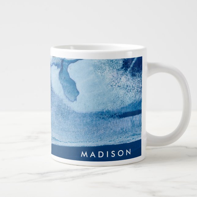 Lägg till ditt namn | Blue Amore II Jumbo Mugg (Höger)