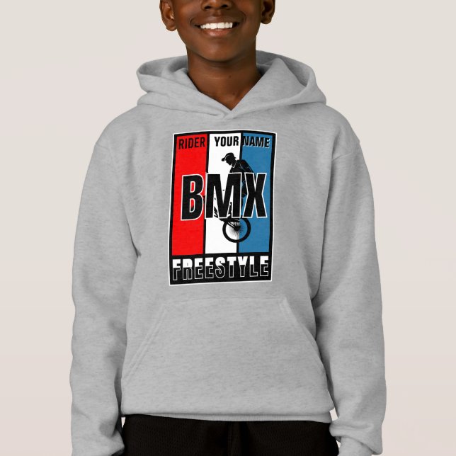 Lägg till ditt namn BMX Freestyle Rider T Shirt (Framsida)