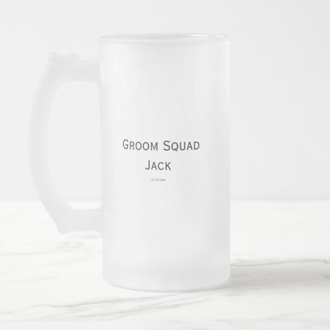 Lägg till ditt namn bröllop frostat ölglas (Vänster)