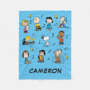 Lägg till ditt namn   Charlie Brown och Gang Fleecefilt